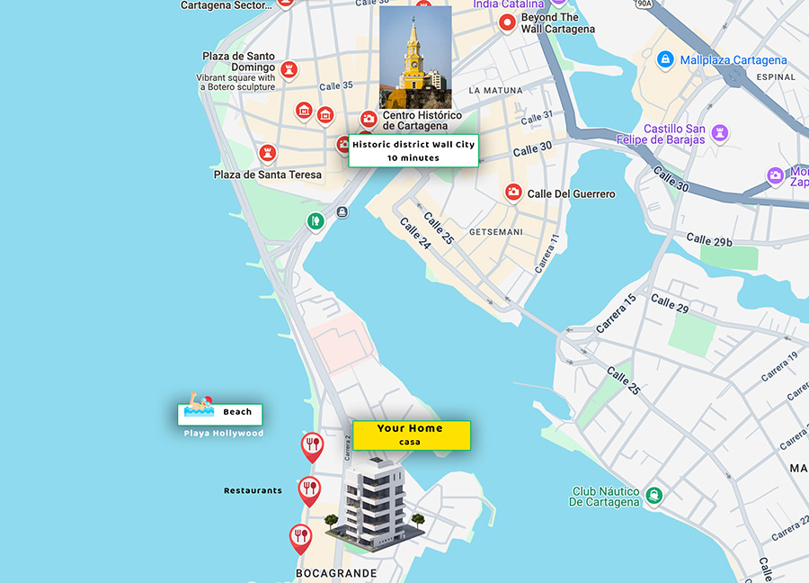 map of the area